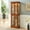 Walnut, variant on Curio Cabinet with Glass Doors, 6-Tier Glass Display Cabinet China Cabinet with Adjustable Shelves & Mirrored Back Panel, Cabinet Glass Display Case for Entryway, Living Room, Walnut