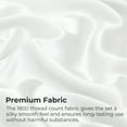thumbnail image 3 of Seasonwood White Satin Sheets Full Size Soft 1800 Microfiber Sheet Set 4 Pieces with 2 Pillowcase, 3 of 7