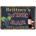 thumbnail image 1 of Brittney's Green Wine Bar Sign Wall Decor 16 x 24 Matte Finish Metal 116240043905, 1 of 1