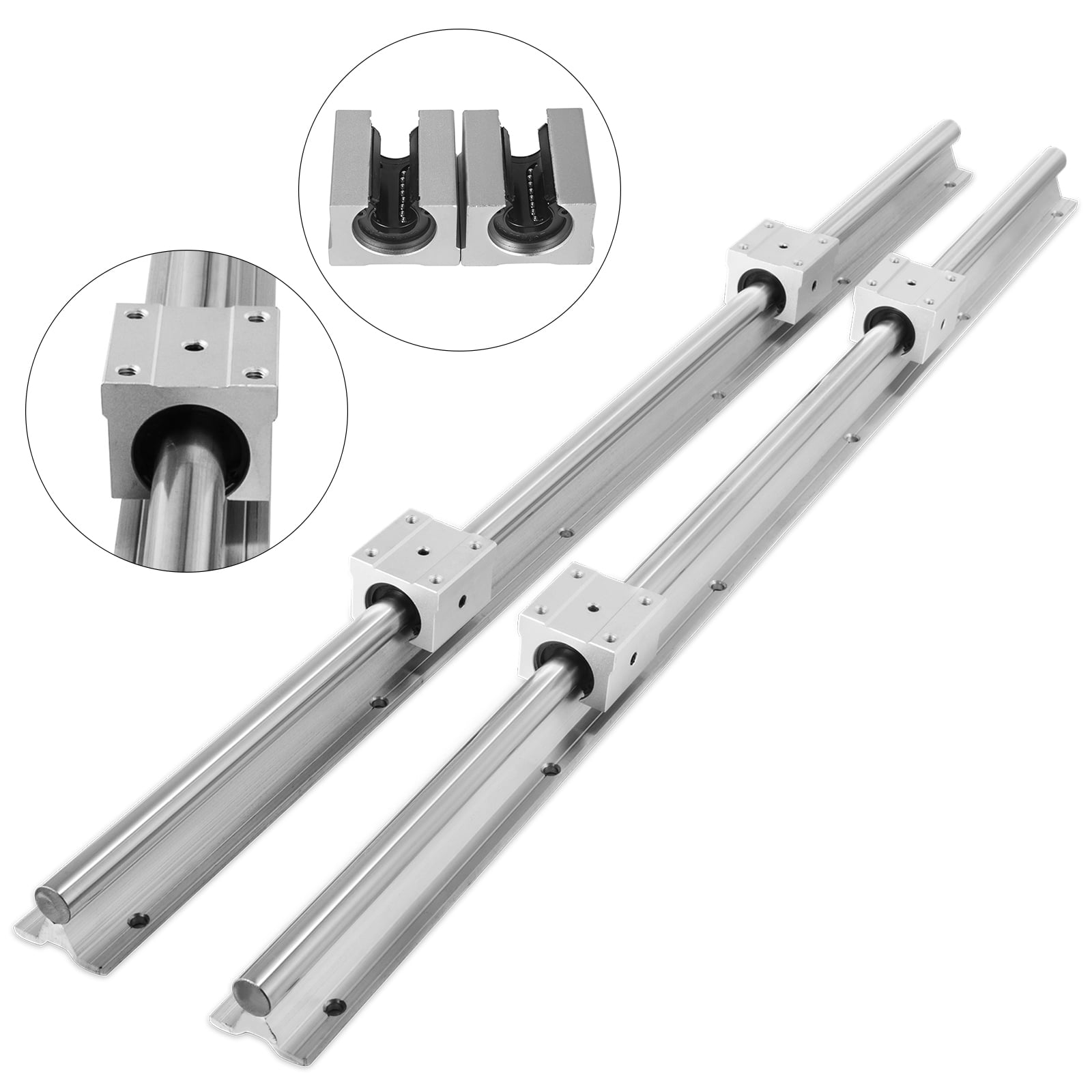 20mm linear slide guide shaft SBR 20-650mm 2 rail+4SBR20UU bearing block CNC set 