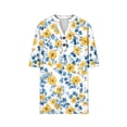 thumbnail image 5 of ClodeEU Womens Print Plus Size Tops 3/4 Sleeve Blouses Shirts ,Casual V Neck Loose Tunic Tops White,Womens Plus XXL, 5 of 6