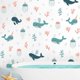 thumbnail image 1 of Pegatinas de animales marinos para refrigerador o baño | Decoración adhesiva de pared para habitación infantil | Pegatinas de vinilo electrostáticas removibles para el hogar, guardería y aula, 1 of 6