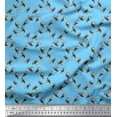 thumbnail image 3 of Soimoi Blue Viscose Chiffon Fabric Toucan Bird Fabric Prints By Yard 42 Inch Wide, 3 of 3