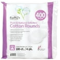 ForPro Pure Cotton Rounds (400Count), Hypoallergenic, Vegan, LintFree