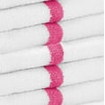 thumbnail image 3 of Arkwright Power Gym Hand Towels (12 Pack), 16x27 in., Soft Cotton, White with Pink Stripe, 3 of 5