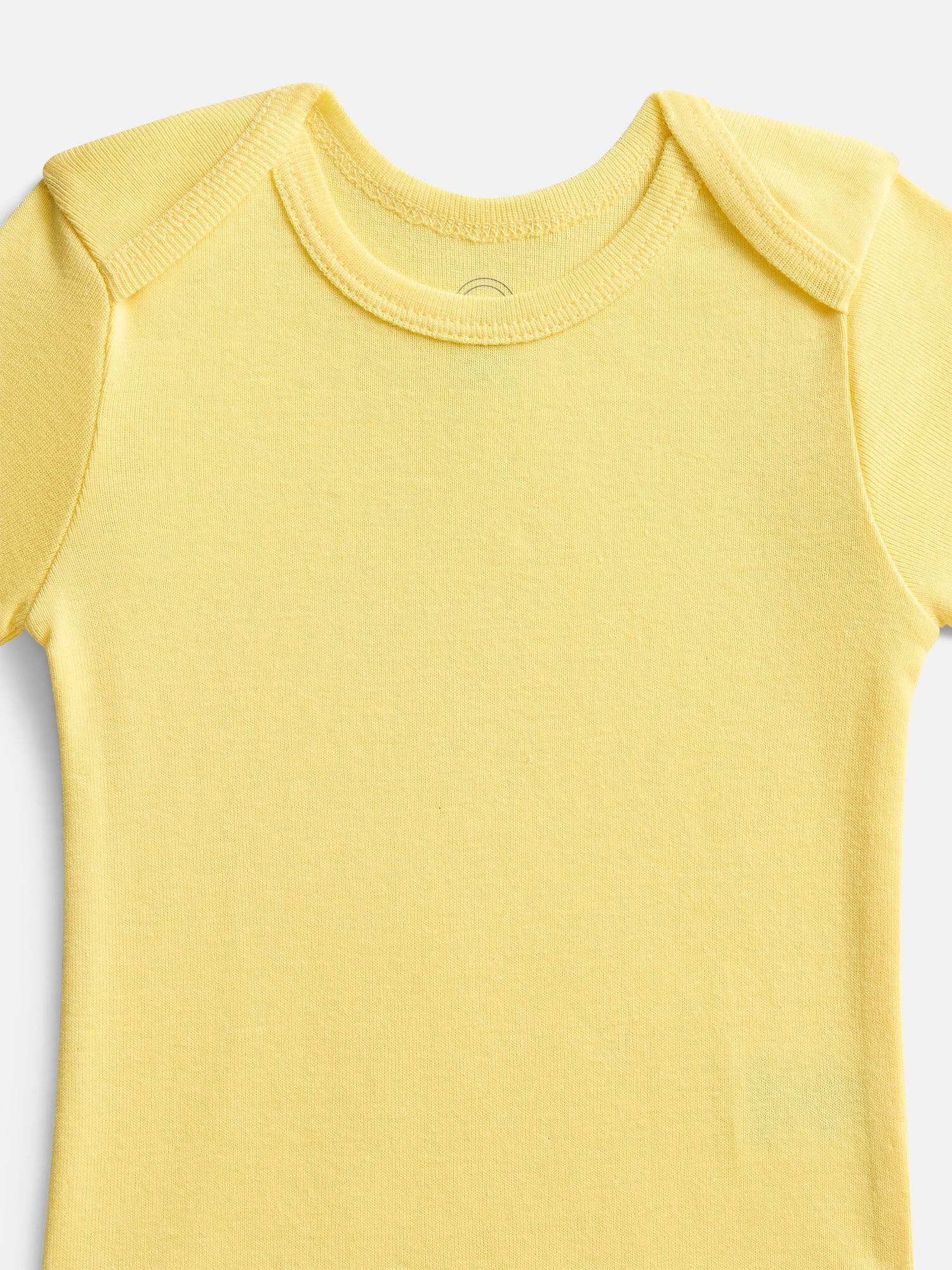 Wonder Nation Organic Cotton Baby Boys or Girls Short Sleeve Cotton Bodysuit, 4-Pack, Sizes 0/3 Months-6/9 Months