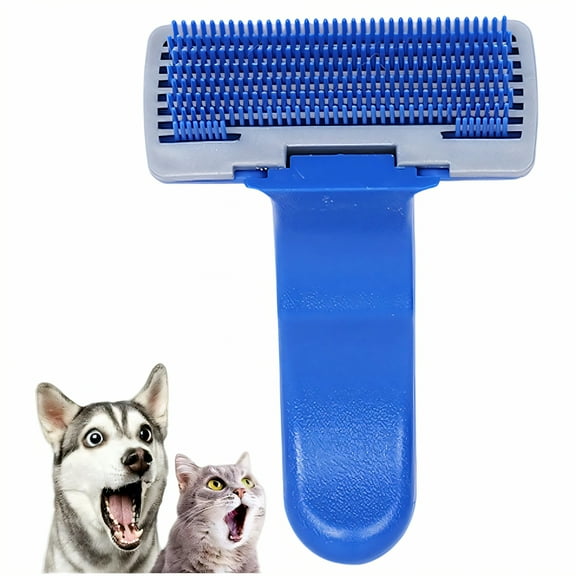 ACDANC Cat Brush for Long Haired Cats,Convenient Retractable Function Cat Brushes for Indoor Cats,Anti-Slip Button Cat Hair Brush