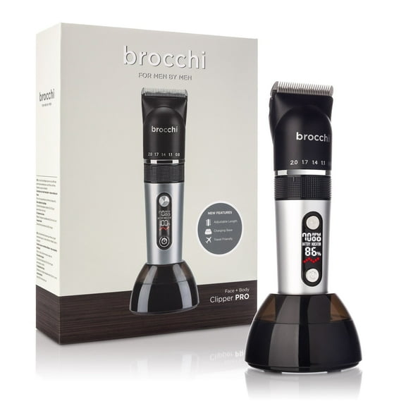 Brocchi | Clipper Pro - Digital Face and Body Hair Manscaping Electric Trimmer for Men