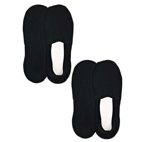On the Go Men's Loafer Liner (2 Pair Pack, Black, Size M) - Invisible No Slip Grip Moisture Wicking Boat Socks