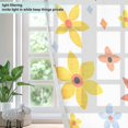 thumbnail image 4 of Yayeee Window Curtains Light Filtering 63"x52" Grommet Panel Pair Home Living Room Decor, Colorful Retro Floral, 4 of 7
