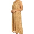 thumbnail image 4 of Sakkas Adele Sequin Embroidered Scoop Neck Sleeveless Dress / Cover Up - Sand - One Size Regular, 4 of 5