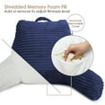 thumbnail image 3 of Nestl Backrest Reading Pillow with Blanket, Back Support Pillow with Arms, Shredded Memory Foam Bed Rest Pillow and Throw Blanket,&nbsp;Navy, 3 of 6