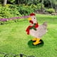 thumbnail image 3 of Adornos de resina con forma de pollo iluminados para Navidad, ideal para el jardín. Pequeño sin luz, 3 of 8