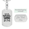 thumbnail image 2 of Dreams Set Soil Stainless Steel or 18k Gold Premium Swivel Dog Tag Keychain, 2 of 10
