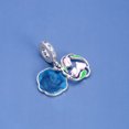 thumbnail image 3 of 925 Sterling Silver Tulip Starry Sky Double Dangle Charm for Bracelet Charms Bangle Pendant Jewelry, 3 of 5