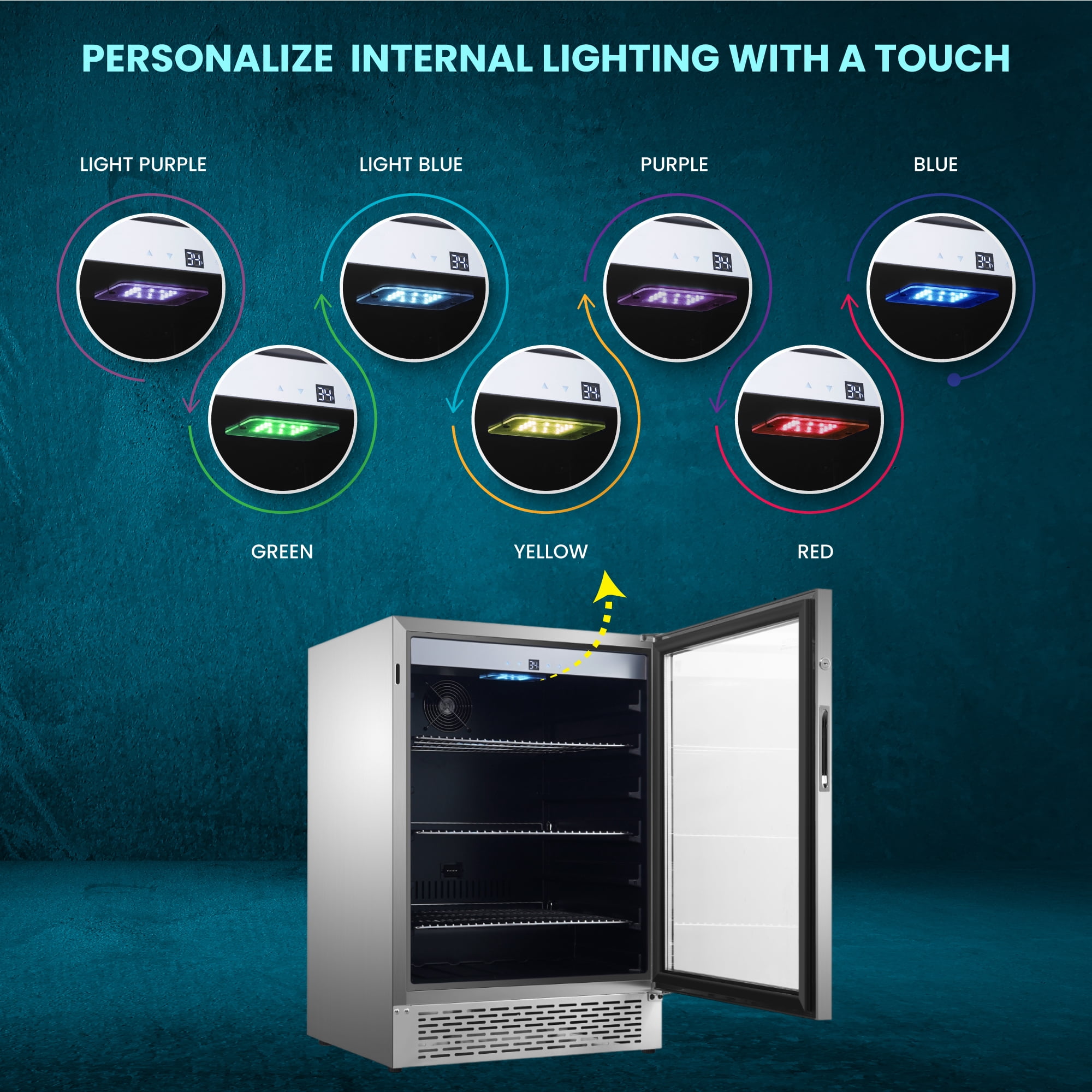 Equator 4.6cf Beverage cooler Refrigerator IPX4 Built in / FS Indoor / Outdoor 110 cans 6 Bottles