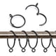 thumbnail image 1 of 2026 20 Pieces Metal Curtain Rings, Open And Closed Ring Hanging Hooks For Curtains And Rods, 50mm Internal Diameter (black), 1 of 4