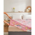 thumbnail image 6 of Move Over Pink Unicorns Fitted Sheet Only Full, Single Cartoon Sheet, Deep Pocket Microfiber Bed Sheet Up to 16", 6 of 8