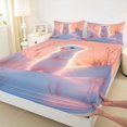 thumbnail image 3 of Homewish 3D Pink Meerkat Twin Sheet Sets, Jungle Winter Animal Twin Fitted Sheet, Teens Kids Boys Girls Flat Sheet, Super Cozy Room Decor, 3 Pieces, 3 of 7