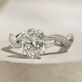 thumbnail image 3 of 2Ct Oval Cut Simulated Diamond Women's Engagement Rings 14k White Gold Plated, 3 of 3