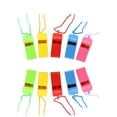 thumbnail image 1 of Miangastore 24Pcs Plastic Whistles Colorful Cheering Refueling Whistles Referee Whistles Kids Toy Sporting Goods (Random Color)(with Rope), 1 of 8