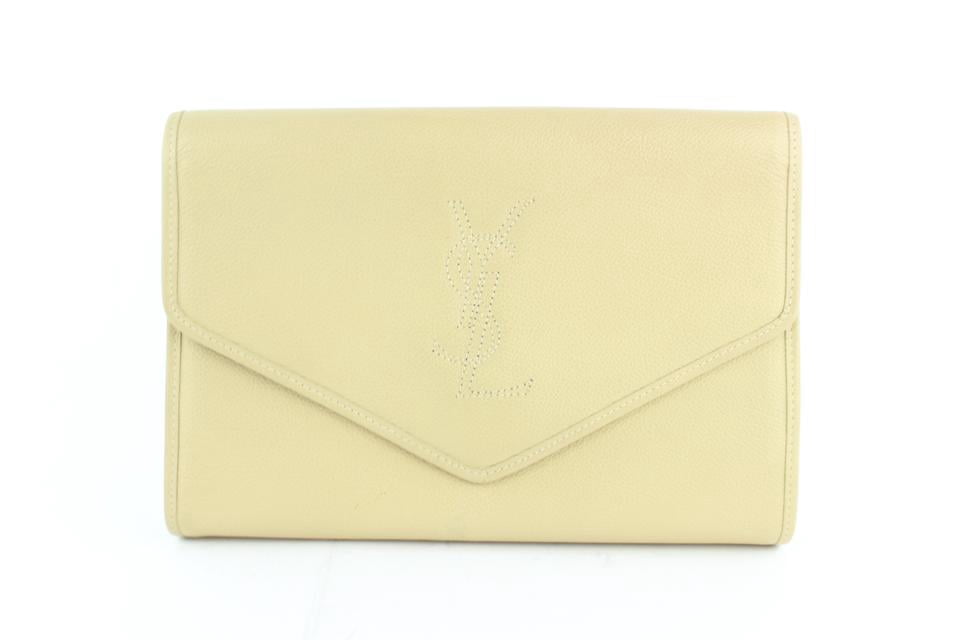 ysl clutch beige