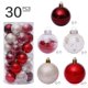 thumbnail image 2 of 30 piezas transparentes de 6 cm, adornos de bolas de plástico, adornos navideños para el hogar, bolas de Navidad colgantes para árbol de Navidad 2021, 2 of 4