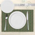 thumbnail image 3 of Ambesonne Christmas Place Mats Set of 4, Candy Canes, Standard Size, Green Red White, 3 of 6