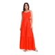 thumbnail image 1 of Mujer Verano Bohemio Floral Casual Abrigo Cuello en V Ruffle Cap Cinturón sin mangas A-line Dobladillo plisado Swing Midi Sun Dress, Red, 2xl Feliz Sencillez, 1 of 4