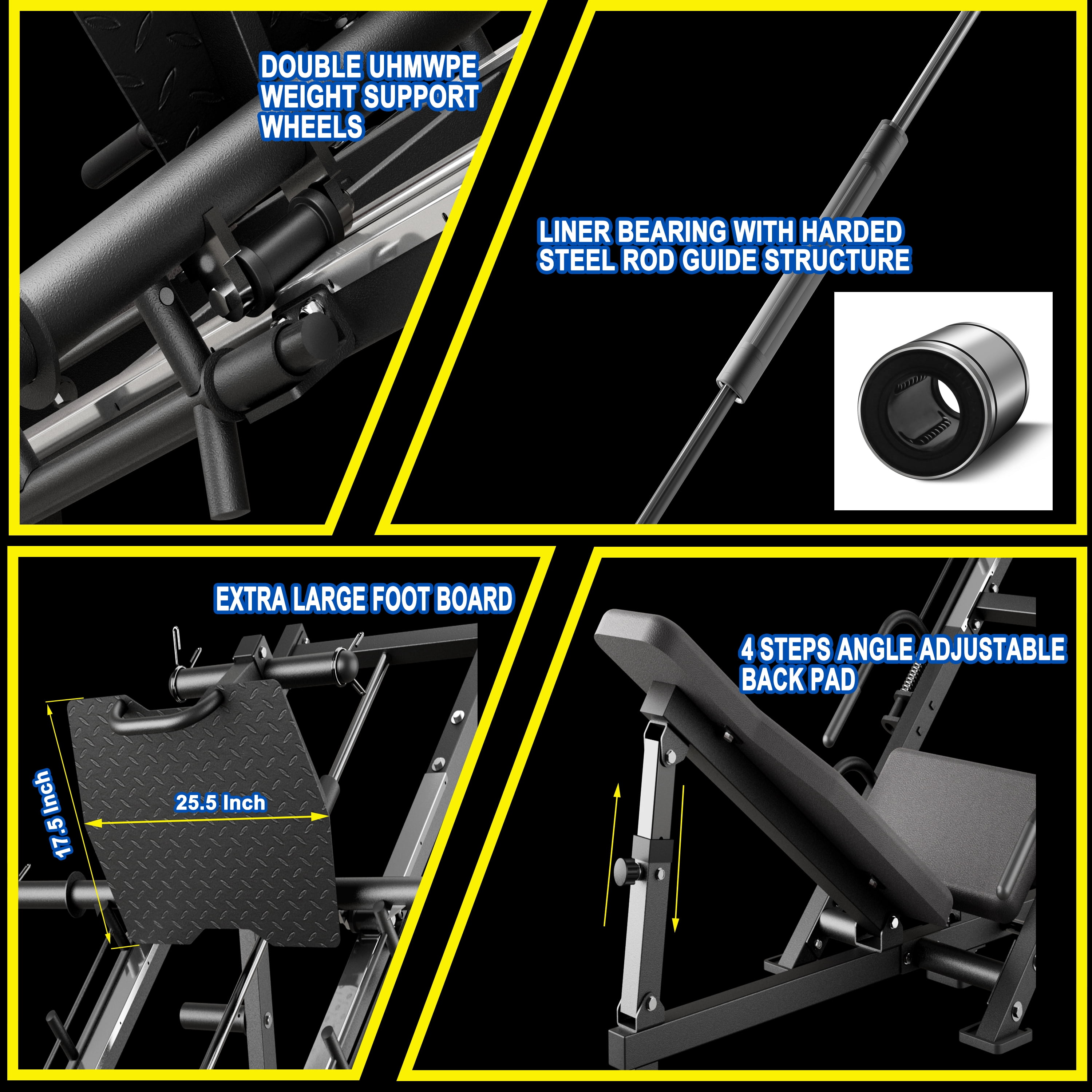 AOWINNOX Leg Press Machine - Leg Quads and Calves Workout Equipment for Home Gym