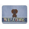 thumbnail image 1 of Carolines Treasures BB5710RUG Wire Haired Dachshund Chocolate Welcome Machine Washable Memory Foam Mat, 1 of 4