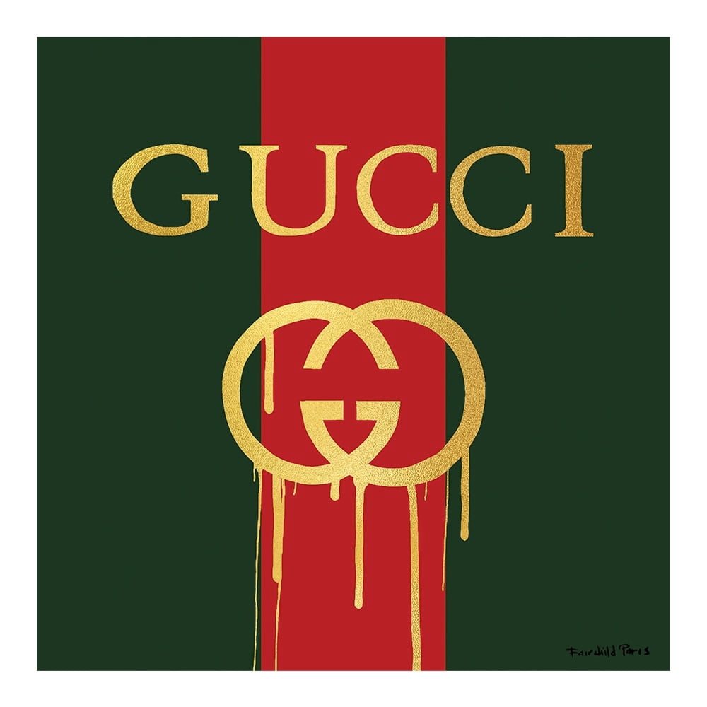 BOLD DRIPPING FASHION BRAND LOGO - 14"x14" Canvas Artwork 30 x 30