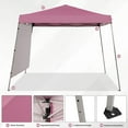 thumbnail image 4 of Ainfox 10 x 10 ft Pop up Canopy Tent  with Sidewall, Instant Slant Outdoor Gazebo for Beach, Sun Shade,Outdoor Activies, Weddings,Pink, 4 of 7