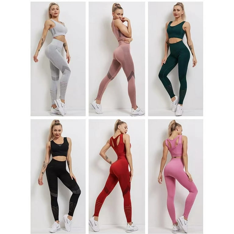 Z Avenue TAKIYA Workout Outfits for Women 2 Piece Yoga High Waist Leggings  Seamless Sports Bra Tracksuits Cross Back Tank Top 