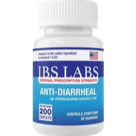 IBS 200 Count Bottle for 𝑨𝙣𝒕𝒊-𝘿𝒊𝒂𝒓𝒓𝒉𝒆𝒂𝒍𝒍, Made In USA