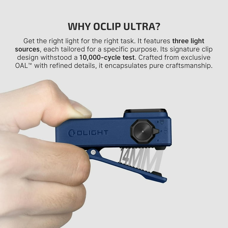 OLIGHT Oclip Ultra EDC Flashlight Clip-on Light, 530 Lumens