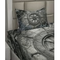 thumbnail image 2 of Ambesonne Vintage Fitted & Top Sheet Set with Sham, Steering Wheel Grunge, Charcoal, 2 of 4