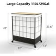 thumbnail image 3 of ‌Foldable Heavy-Duty Laundry Hamper with Wheels & Removable Liner, 110L Extra Large Capacity Metal Frame Clothes Basket Organizer for Bedroom, Bathroom, Dorm, Office, 3 of 8