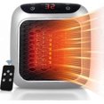 thumbnail image 1 of Ceramic Space Heater with Remote Control, Timer Function, LED Screen, and Dual Heating Modes for Home or Office Use, 1 of 5