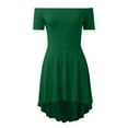thumbnail image 5 of Womens Fall Dress Women Casual Dress Off Shoulder Elegant High Low Hem Flowy Party With Shawl Fall Dresses Wedding Guest Green S, 5 of 5