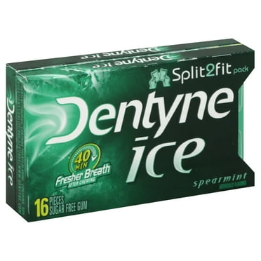 Dentyne Ice Sugar Free Gum Spearmint 16 Pieces (Pack Of 2)