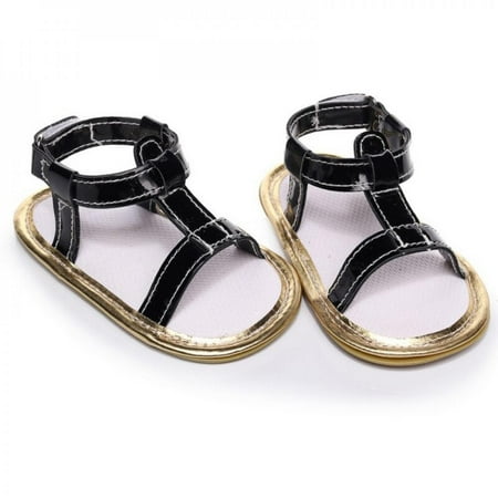 

Clearance Sale Summer Baby Girls Sandals Bright PU Breathable Shoes Infant Rubber Sole Anit-slip Toddler Shoes First Walker