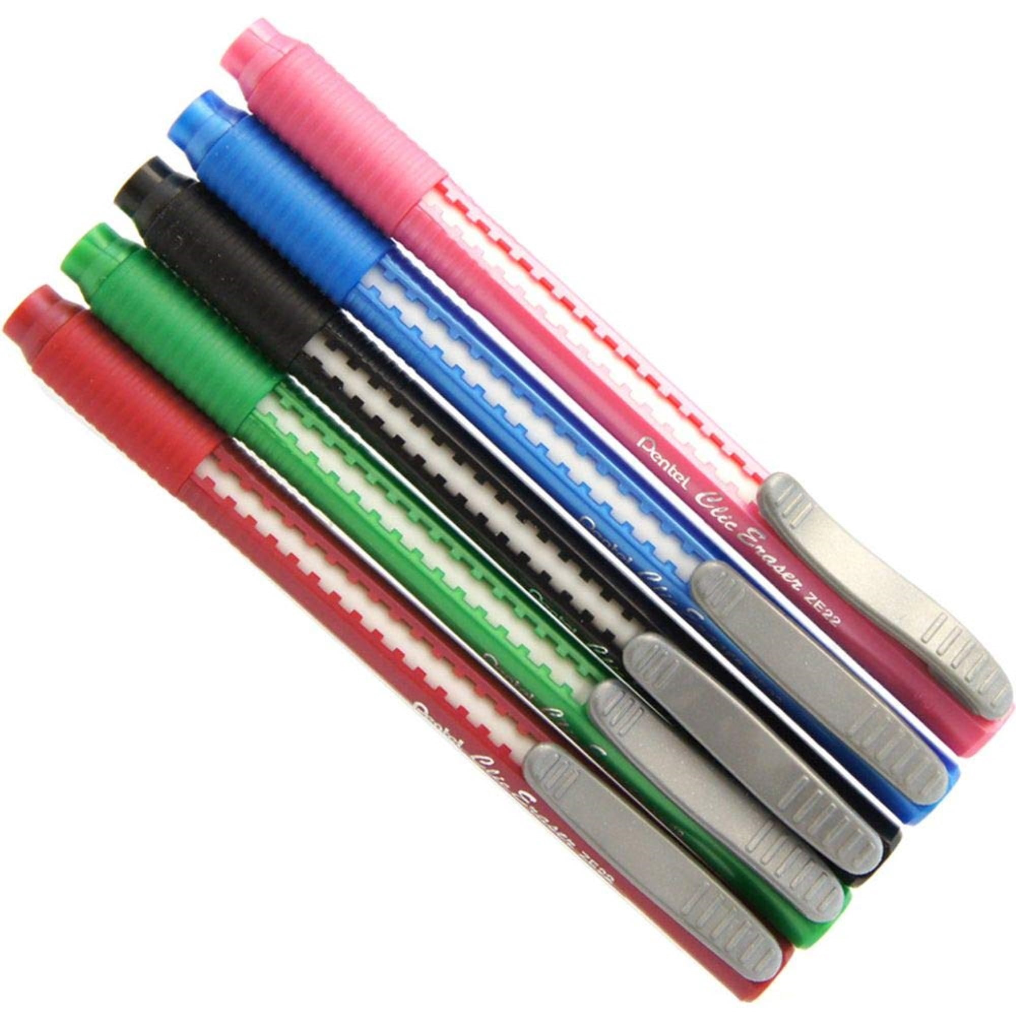 Pentel ClicEraser 2 Refillable Eraser Pen - Semi-Transparent Green Case, Precision Erasing For Detail Work