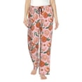 thumbnail image 1 of Balery Painting Peach Pantalones de pijama para mujer, pijamas ultraligeros, pantalones de estar por casa-X-Large, 1 of 6