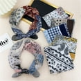 thumbnail image 4 of WREESH Womens Elegant Hair Scarf Fashion Small Square Scarf Silk Scarf Headbands Hairbands Printed Scarf Decorative Neck Scarf Pink, 4 of 4