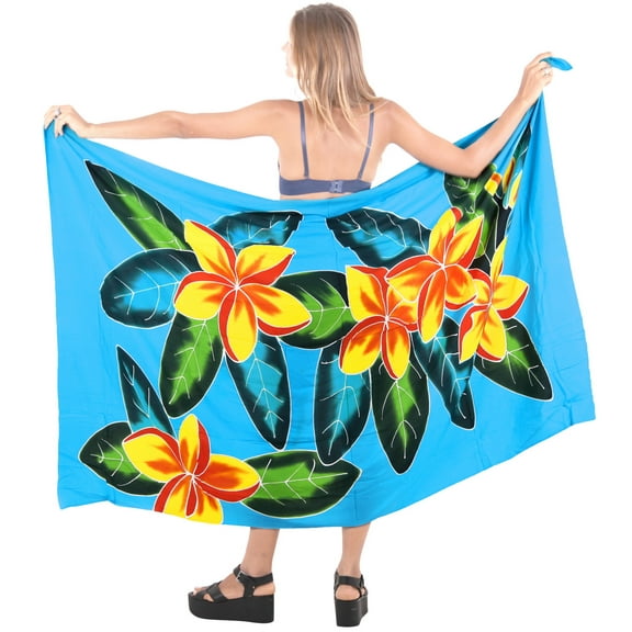HAPPY BAY Women's Beachwear Summer Bikini Wraps Beach Wrap Coverups Sarong Skirt Bathing suit Swim Cover up Swimwear Swimsuit Coverups for Women One Size Ocean, Flower