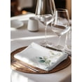 thumbnail image 6 of Eucalyptus Leaves Cloth Napkins Set of 6 Reusable Dinner Napkins, Watercolor Sage Green Golden Floral Cocktail Napkin Washable Table Napkins for Wedding/Holiday Party/Baby Shower 20"x20", 6 of 7