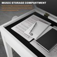 thumbnail image 4 of HOMCOM Banc de Piano Réglable avec Rangement et Rembourrage en Cuir PU Doux, avec Assez de Rangement Musical, Blanc, 4 of 7