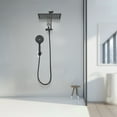 thumbnail image 3 of Cobbe Adjustable 12 Inch High Pressure Dual Shower Head with 12-Spray Handheld Shower, Matte Black, 3 of 12