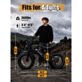 thumbnail image 6 of Adult Electric Dirt Bike – 29 MPH, 48V 20.8Ah Battery, 20"x4.0 Fat Tires, Up to 80 Miles Range, NFC Unlock, 7-Speed Dual Suspension, Streamlined Frame, White, 6 of 6